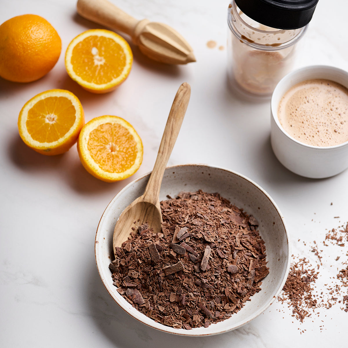 Orange Dark Hot Chocolate Flakes